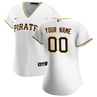 womens nike white pittsburgh pirates home replica custom jersey